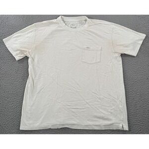 RVCA Neutral Shirt Men's Medium Beige Short Sleeve Pocket Tee Pullover Skater